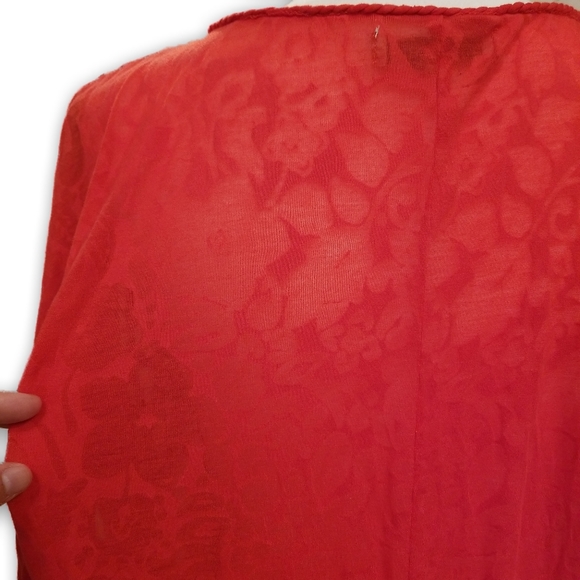 AE Sport Flutter Sleeve Peasant Blouse Red Size 2X - Picture 13 of 16